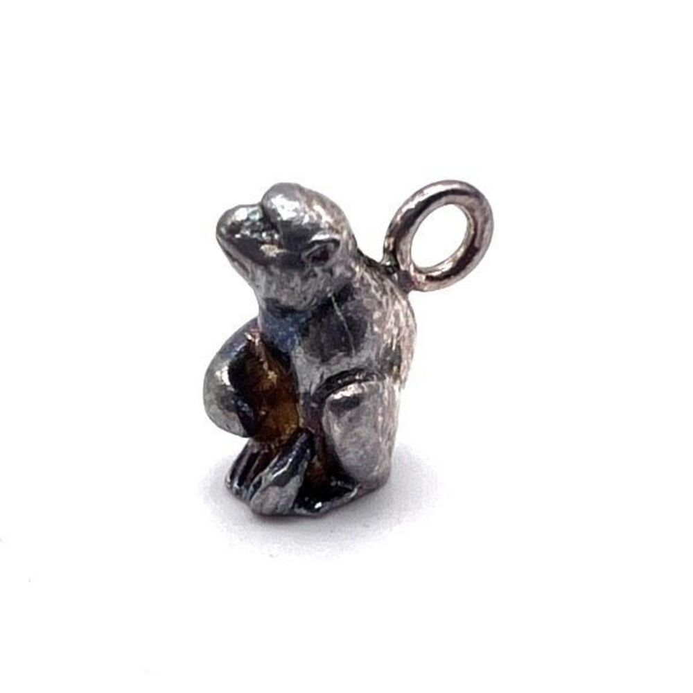 Vintage Women's Monkey 3D Sterling Silver Bracelet Charm Necklace Pendant - Picture 5 of 10